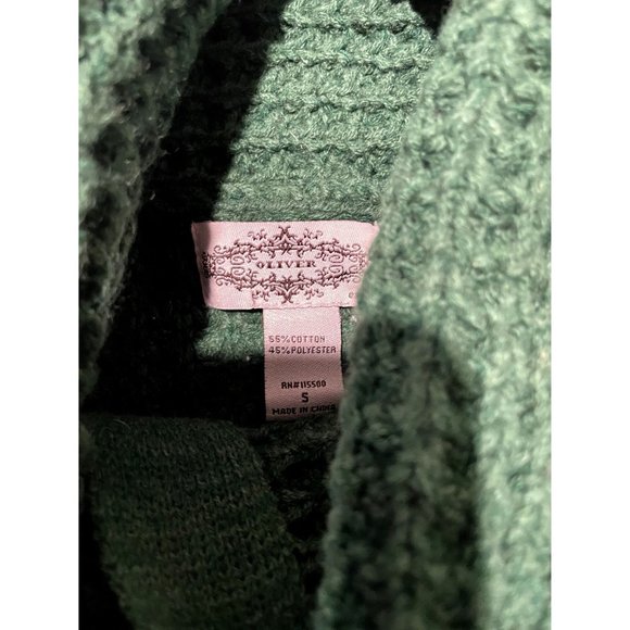 Oliver Woman's Long Sleeve Cowl‎ Neck Sweater, Size: Small Color: Green | U1 - Picture 4 of 6